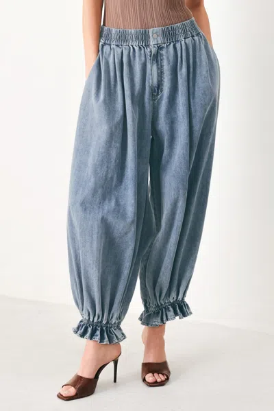Truedames Easy Volume Denim Genie Pants In Blue