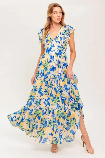 Truedames Echoes Of You Floral Woven Maxi Dress In Multi