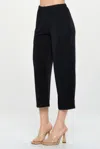 Truedames Elastic Waistband Ankle Pants With Pockets In Black