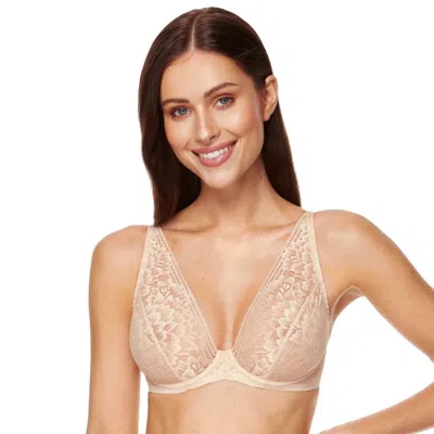 Truedames Elegant Lace Triangle Bra In Neutral