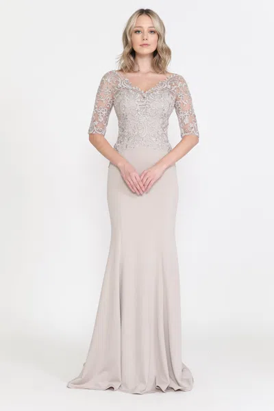 Truedames Elegant Mother Of Bride Dress In Neutral