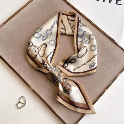 Truedames Elegant Pattern Print Decorative Neck Scarf In Multi