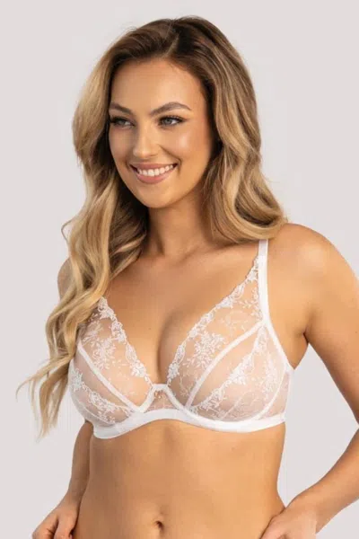 Truedames Elegant Sheer Mesh Bra In White