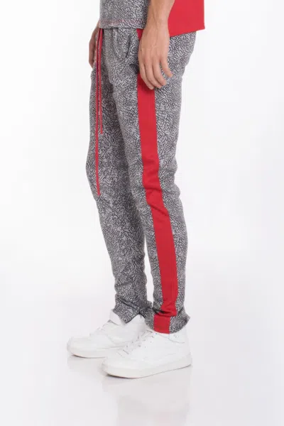 Truedames Elephant Print Track Pants In Red