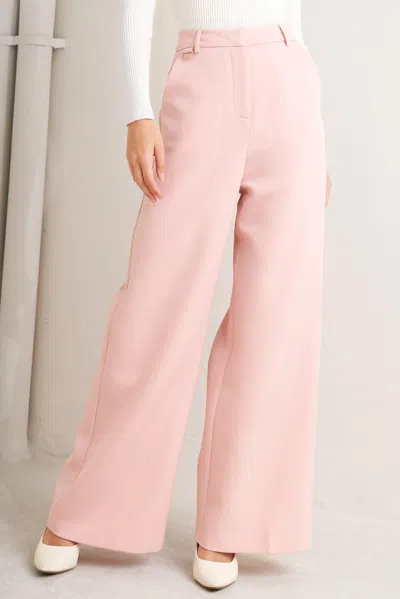 Truedames Elevated Classic Woven Pants In Pink