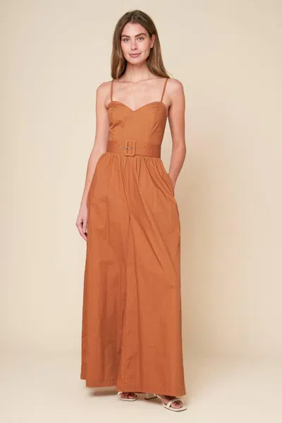 Truedames Elevated Icon Brown Woven Jumpsuit
