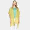 Truedames Embroidered Floral Cover Up Kimono Poncho In Yellow