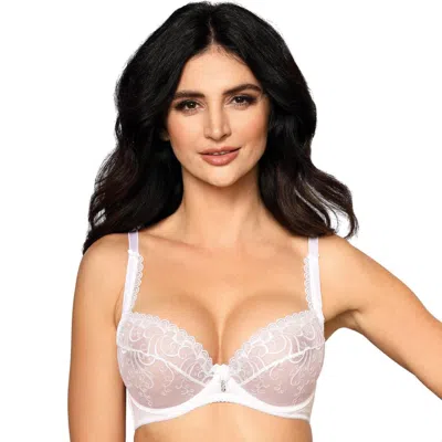 Truedames Embroidered Lace Demi Cup Bra In White