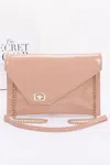 Truedames Enamel Envelope Clutch In Brown