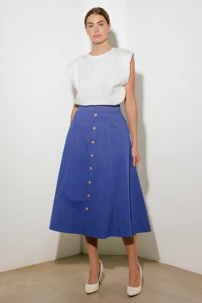 Truedames Enchanted Elegance Midi Skirt In Blue