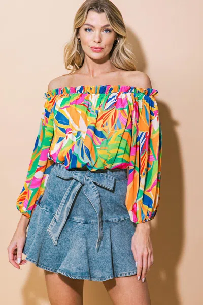 Truedames Entertain Me Woven Top In Multi