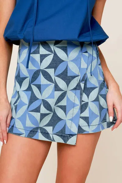 Truedames Enticing Darling Blue Denim Skort