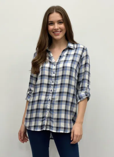 Truedames Erika Plaid Blouse In Multi
