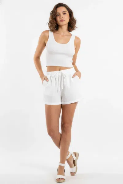 Truedames Essential Cotton Comfort Shorts In White