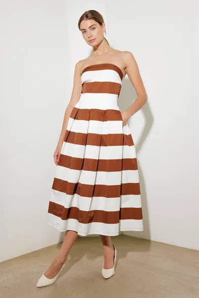 Truedames Everyday Hustle Rust Woven Midi Dress In Brown