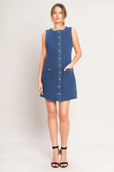 Truedames Everyday Icon Denim Shift Dress In Blue