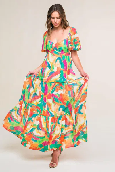 Truedames Exceptional Expression Woven Maxi Dress In Multi