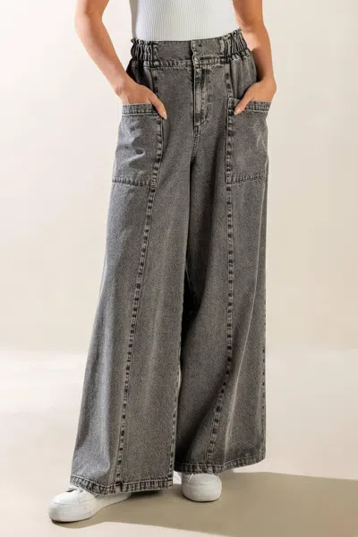 Truedames Exploring The City Denim Pants In Gray