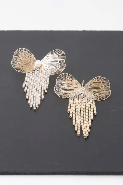 Truedames Exquisite Wing Earrings In Gold