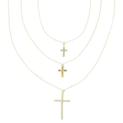 Truedames Faith Theme Multi-strand Necklace In Gold