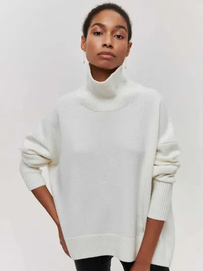 Truedames Fashion Pink Solid Warm Thick Loose Sweater Women Elegant O-neck Long Sleeve Knitted Pullover Top Au In White
