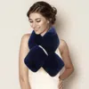 Truedames Faux Fur Bling Pull Through Scarf In Blue