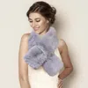 Truedames Faux Fur Bling Pull Through Scarf In Gray