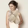 Truedames Faux Fur Bling Pull Through Scarf In Neutral