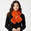 Truedames Faux Fur Bling Pull Through Scarf In Orange