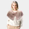 Truedames Faux Fur Cape Scarf In Brown