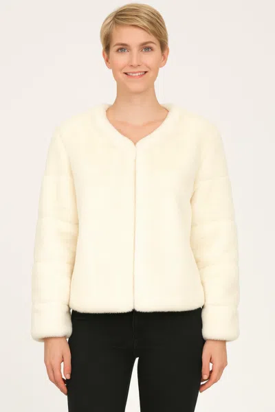 Truedames Faux Fur Trim Cape In Multi