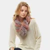 Truedames Faux Fur Twisted Pull Through Scarf In Brown