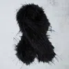 Truedames Faux Fuzzy Fur Fluffy Scarf In Black