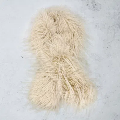 Truedames Faux Fuzzy Fur Fluffy Scarf In Brown