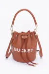 Truedames Faux Leather Bucket Bag In Brown
