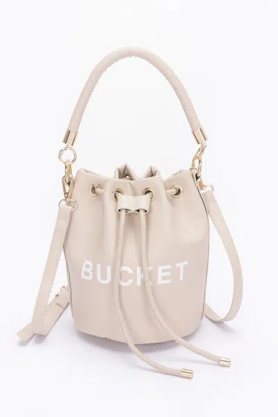 Truedames Faux Leather Bucket Bag In Sand
