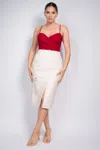 Truedames Faux Leather High-rise Cargo Skirt In White