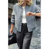 Truedames Faux Sherpa Fuzzy Teddy Bomber Jacket In Gray