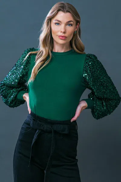 Truedames Feeling The Fun Sweater Top In Green