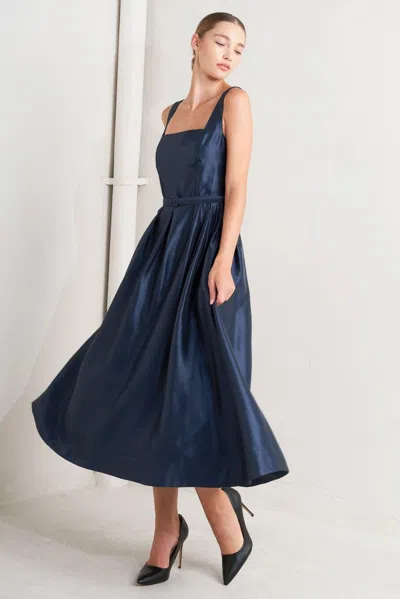 Truedames Femme Silhouette Woven Midi Dress In Blue