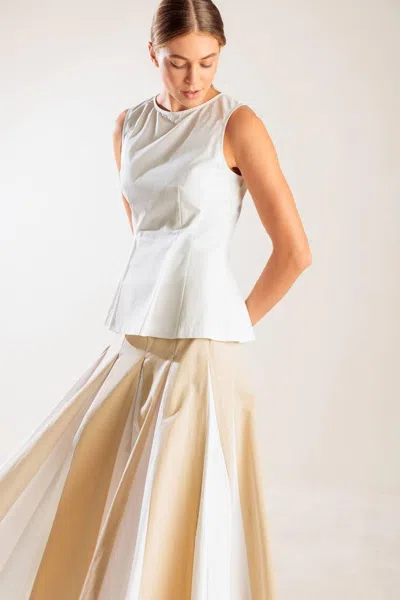 Truedames First Date White Woven Top In Multi