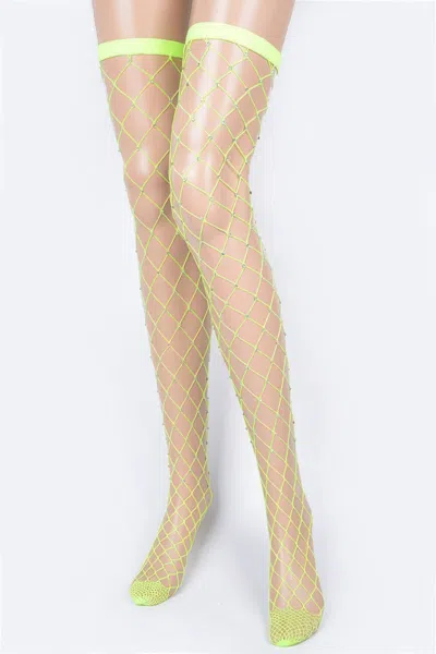 Truedames Fishnet Fashion Stocking In Gold