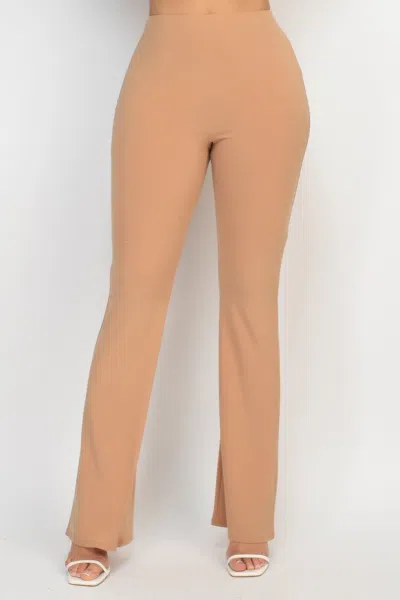 Truedames Fit And Flare Elastic Casual Pants In Gray