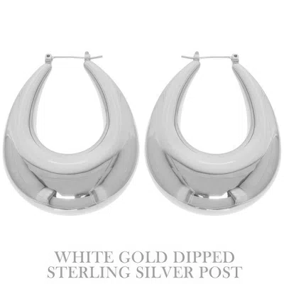Truedames Flash-plated Chunky Oval Hoop Earrings In Multi