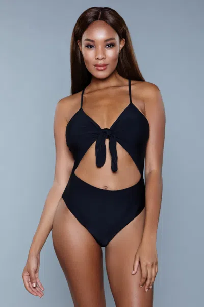 Truedames Flattering Delaney Swimsuit With Adjustable Straps And Padded Cups In Black
