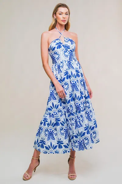 Truedames Flawless Sensation Woven Midi Dress In Blue
