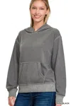 Truedames Fleece Pigment Dye Kangaroo Pocket Hoodie In Multi