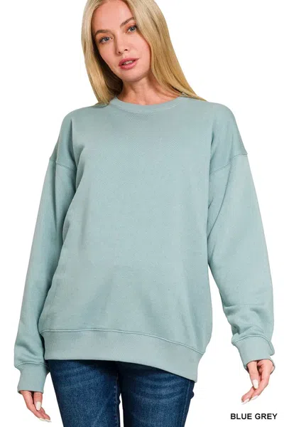 Truedames Fleece Round Neck Sweatshirts In Blue