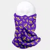 Truedames Fleur De Lis Print Seamless Face Tube Mask / Scarf In Purple