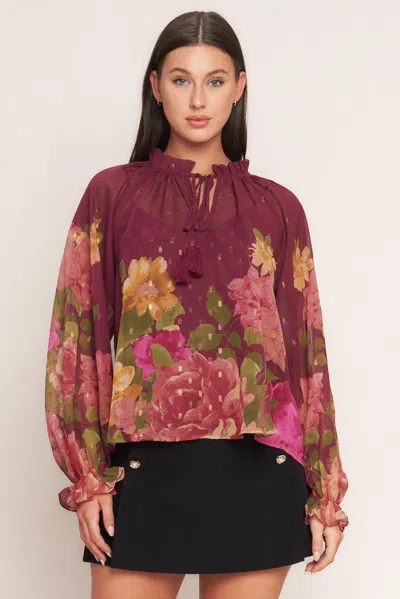 Truedames Flora Romantica Woven Top In White